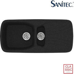 Sanitec Classic 309 Επικαθήμενος Νεροχύτης Γρανίτη Αντιστρεφόμενος Ματ Granite Black 97x51cm