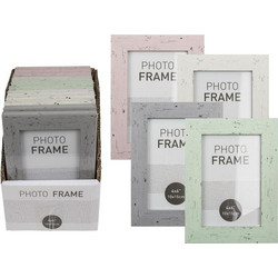 SMART MARKET Κορνίζα 10x15cm Με Όψη Ξύλου Πλαστικό Σε 4 Χρώματα