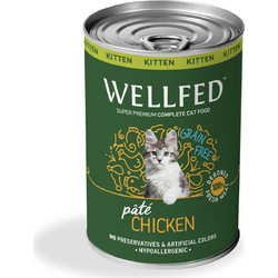 Wellfed Kitten Grain Free Pate with Chicken 400gr