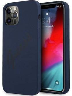 Guess Scripi Vintage Back Cover Blue (iPhone 12 Pro Max)