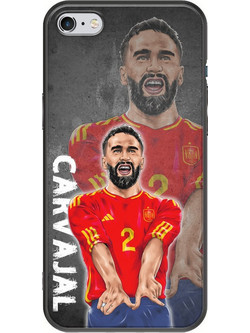 Θήκη Euro 2024 - Dani Carvajal iPhone 6 Plus / iPhone 6s Plus Black TPU (Μαύρη Σιλικόνη)