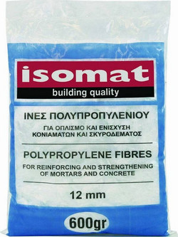 Isomat Ίνες Πολυπροπυλενίου, Μήκους 12 Mm, Συσκευασία 600 g