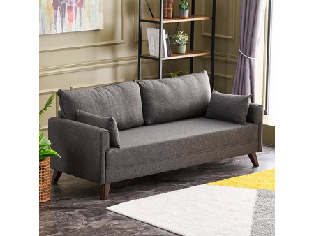 Megapap Bella Τριθέσιος Καναπές Ανθρακί 208x81x85cm PRGP043-0027,4