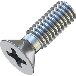 Μηχανόβιδες Φρεζάτες Σταυρού M4x12mm Γαλβανιζέ DIN 965 (Τιμή ανά Τεμάχιο)