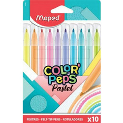 Maped Color'Peps Pastel Μαρκαδόροι Ζωγραφικής Σετ 10 Χρώματα