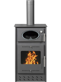 Alfatherm AL 02 Ατσάλινη Ξυλόσομπα με Φούρνο 15kW