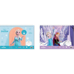 Disney Frozen Διάφορα Σχέδια Μπλοκ Ζωγραφικής A4 40 Φύλλων με Αυτοκόλλητα 564471
