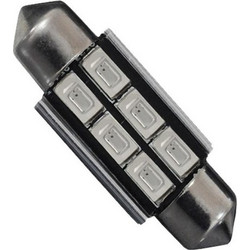 Globostar C5W LED 6 SMD Πράσινο 12V 2.5W 39mm 1τμχ