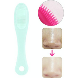 Blackhead Brush Face Cleansing Extractor Remover Tool Silicone Finger Massage Brush Face Exfoliating Cleansing Tool(Green)