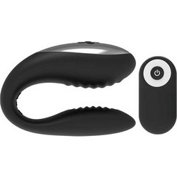 Brilly Glam We Love for Partners Remote Control Διπλός Δονητής για Ζευγάρια με Τηλεχειριστήριο Μαύρος