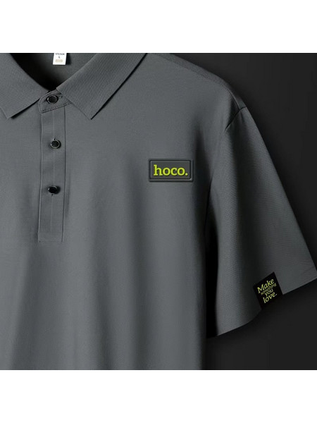 Κοντομάνικη Μπλούζα Hoco Polo Μαύρη XL