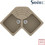 Sanitec Classic 310 Επικαθήμενος Νεροχύτης Γωνιακός Γρανίτη Ματ 83x Granite Taupe 83x50cm