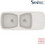 Sanitec Classic 311 Επικαθήμενος Νεροχύτης Γρανίτη Αντιστρεφόμενος Ματ Metallic Ice 120x51cm