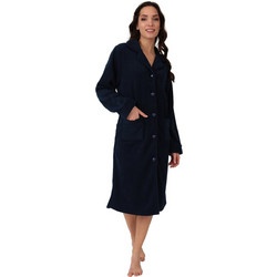 Lydia Γυναικεία Ρόμπα Χειμωνιάτικη Fleece Navy Μπλε 23628