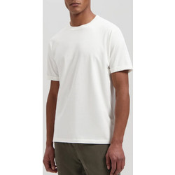 DSTREZZED Nickolas Tee T-SHIRT ΛΑΙΜΟΚΟΨΗ ΛΕΥΚΟ 100%ΒΑΜΒΑΚΙ ΜΕ ΣΤΑΜΠΑ LOGO ΣΤΟ ΣΤΗΘΟΣ ΚΑΝΟΝΙΚΗ ΓΡΑΜΜΗ