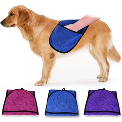 Πετσέτα - γάντι φροντίδας κατοικιδίων microfiber (με μικροϊνες) 62x23cm Μπλε
