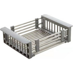 Επεκτεινόμενο Καλάθι Νεροχύτη 24,5-41,8x19,5x9cm - ΓΚΡΙ