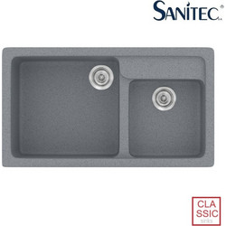 Sanitec Classic 317 Επικαθήμενος Νεροχύτης Γρανίτη Ματ Metallic Silver 90x51cm