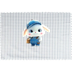 Σουπλά Φαγητού bebe Cap Bunny 38 35X50 Γκρι Υφασμάτινο