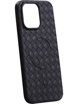 Joyroom Braided Magnetic Back Cover Black (iPhone 15 Pro)