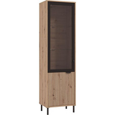 ΒΙΤΡΙΝΑ MAYENNE 1K VS1 ARTISAN OAK-ΜΑΥΡΟ MAT 55x40x195εκ 11013357