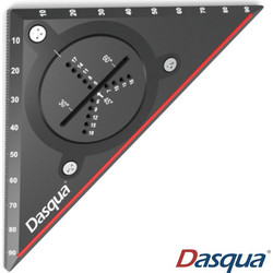 Dasqua 1804-5991 Τρίγωνο σημαδέματος αλουμινίου με περιστροφικό κέντρο
