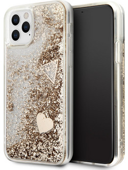 Guess 4G Logo Collection Θηκη Προστασιας - iPhone 11 Pro Clear/Glitter Gold