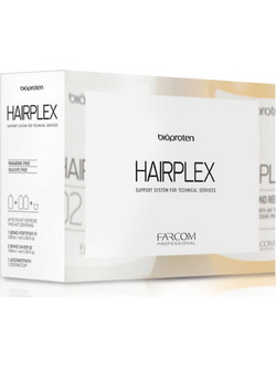 Farcom Professional Bioproten Hairplex Kit Σετ Θεραπείας Μαλλιών για Επανόρθωση & Ψαλίδα 3x100ml