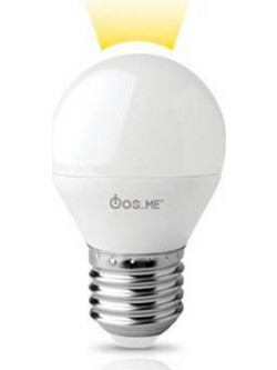 FOS_ME ΛΑΜΠΑ LED 3W G45 E27 270 LUMENS ΚΙΤΡΙΝΟ ΧΡΩΜΑ 03-02404