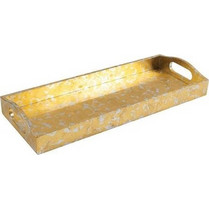 Δίσκος Σερβιρίσματος Bar Tray Gold Silver Leaf Caspari