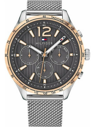 Tommy Hilfiger Gavin Ανδρικό Ρολόι Χρονογράφος με Ασημί Μεταλλικό Μπρασελέ 1791466