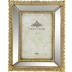 Κορνίζα polyr χρυσή με καθρέπτη 17x22cm Zaros 25588 KO170
