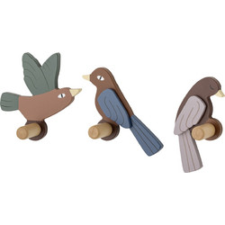 Bloomingville MINI - Set of 3 - Lewi Bird Hooks 82054427 - Baby and Children