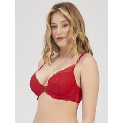 Moonlight Σουτιέν Cup C Push Up Κόκκινο 2207
