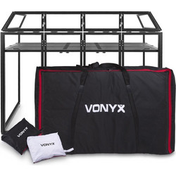 VONYX DB5 Pro Foldable DJ Booth System Large 6 screens 2m 180.053