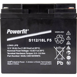 Mπαταρία GNB by Exide, POWERFIT S112/18L F5 12V 18Ah AGM
