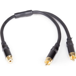 MASTER AUDIO RCA099 Τερματισμένο Καλώδιο Τύπου Υ 2xRCA-RCA, 30cm