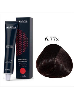 Indola Permanent Caring Color 6.77X Ξανθό Σκούρο Πολύ Έντονο Bιολέ Μόνιμη Βαφή Μαλλιών 60ml