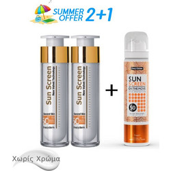 Frezyderm Sunscreen Velvet Face Cream SPF50+ 2x50ml + Sun Screen On The Move Mist Face SPF50 75ml