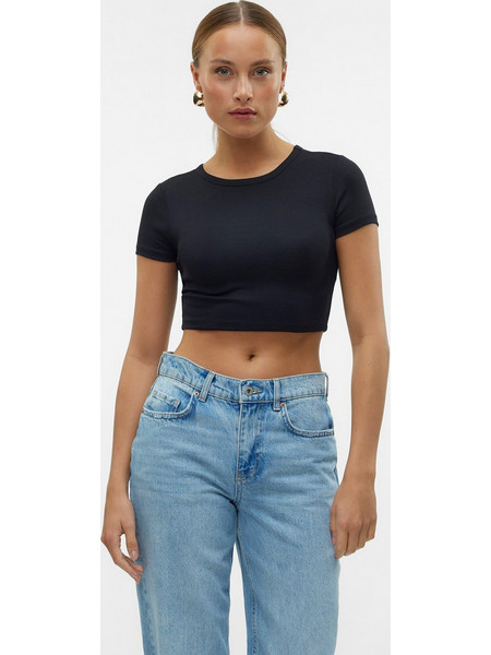 Γυναικεία μπλούζα crop SNMARYON SS O-NECK TOP JRS 10328920