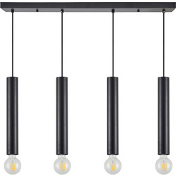 Home Lighting Κρεμαστό Φωτιστικό Οροφής Ράγα Πολύφωτο E27 GU10 Μαύρο SE21-BL-5-4BL 77-8674