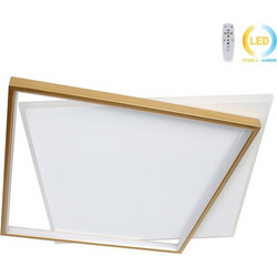 Φωτιστικό οροφής LED 68W 50Χ46Χ5 εκ. χρυσό με controller - GLOBOBOX 602174-602174-Χρυσό 602174