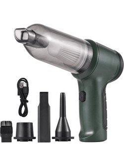 Επαναφορτιζόμενο Σκουπάκι Αυτοκινήτου120W Ισχυρής Αναρρόφησης με 4 Ακροφύσια