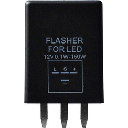M-Tech Led Flasher (ΦΛΑΣΙΕΡΑ) 12V 0,1-150W 4 Επαφων (L+) Mtech - 1 Τεμ. - (RE104)