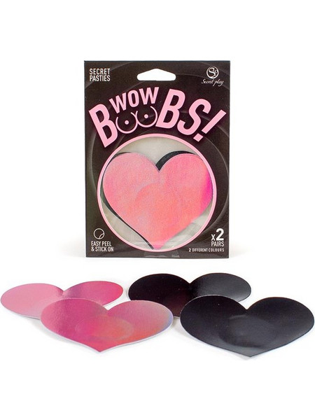 Wow Boobs! Nipple Covers Heart Shapped Holographic