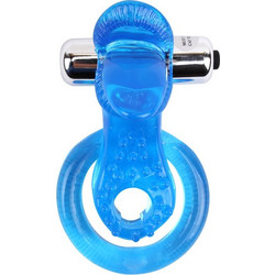 Chisa Novelties Get Lock The Tongue Ελαστικό Δαχτυλίδι Πέους με Δόνηση 1.5cm Μπλε