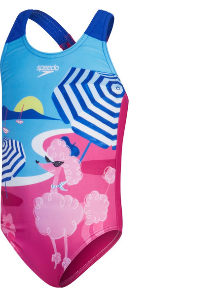 Speedo Αθλητικό Παιδικό Μαγιό Ολόσωμο για Κορίτσι Μπλε Φούξια 8003739-16875