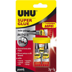 ΚΟΛΛΑ ΣΤΙΓΜΗΣ UHU GLUE MINIS 4X1g.(3+1) UHU