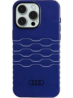 Audi IML MagSafe case for iPhone 15 Pro Max - blue
