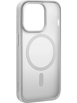 Puro Gradient MagSafe Silicone Case for iPhone 15 Pro Max - Silver